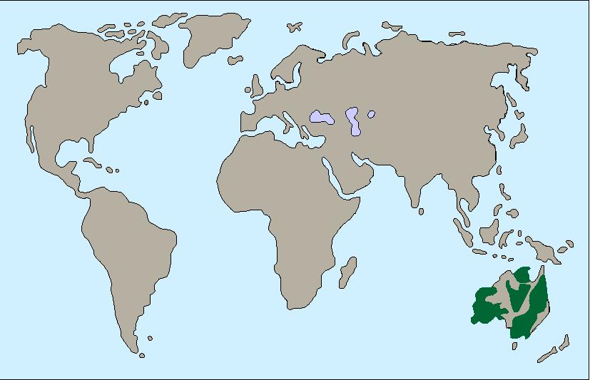 Verbreitung Karte Emu 