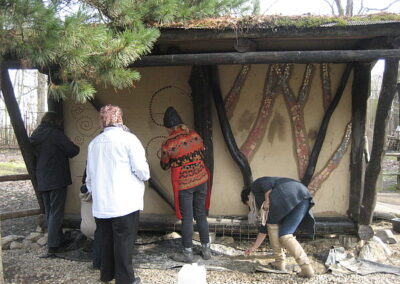Lehm Mosaik Naturfarben